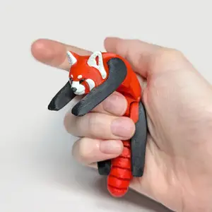 Articulated Red Panda – Separate Color Parts / One-Piece for Multi-Color Printing