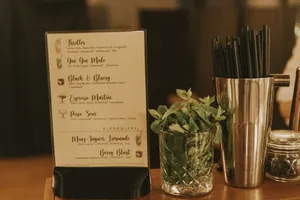 Paper stand base for menu card