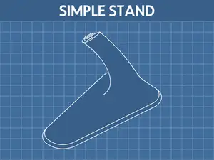 Simple stand for Clerx airplane models