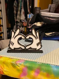Mickey Mouse Hand Heart Plaque