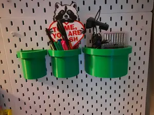Mario Pipe Holder for Ikea Skadis Pegboard