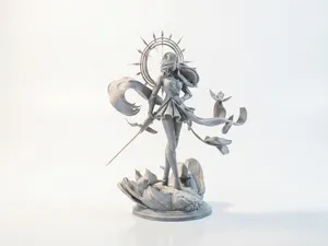 Irelia Blade Goddess Figurine LOL Champion 3D Printable