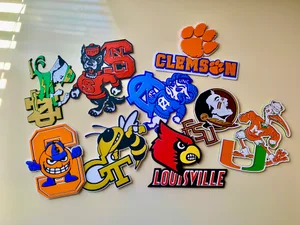 Logos of the College Football Teams of the ACC-Altantic Coast Conference