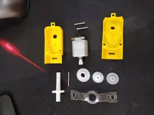 DC motor with 1:48 gear 3-6V with double sided shaft 200RPM