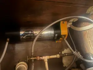CuZn UC-200 Under Counter Water Filter Corner Mount