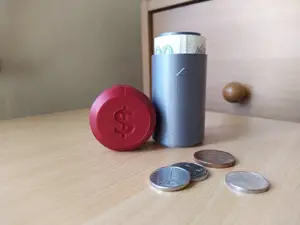 Cylindrical money case