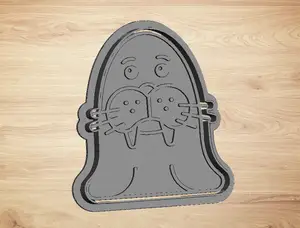 cookie cutter walrus - cutter and stamp