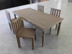 Table and chairs for doll house