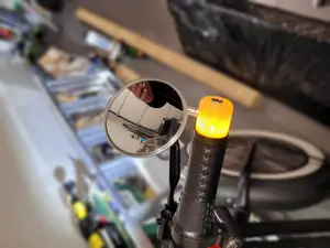 Bike / Ebike handlebar cap blinker with mirror holder