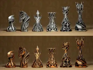 Stylized Chess Set