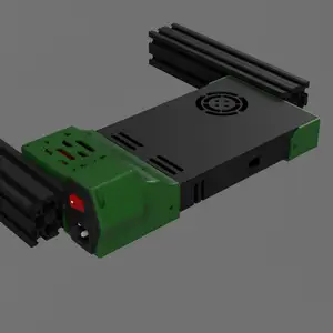 Low profile Ender 3 PSU mount with integrated relay and octoprint PSU