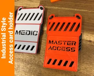 Cyberpunk style access card holders (10 variations)