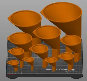 Off center Funnels. Various sizes 25mm to 200mm