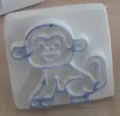 simple stamp with animal motive - ape - to reward the little once