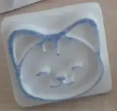 simple stamp with animal motive - kitten - to reward the little once