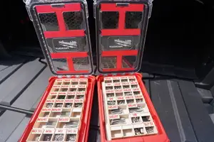 Re-mix Milwaukee Packout Low Profile Compact Organizer to add Gridfinity organizer bins.