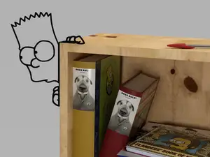 Bart Simpson peeking