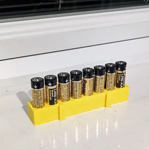 "Modular Battery Holder" remix for eight AA batteries