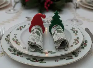 Christmas Napkin Holders: Gift, Tree, Santa Hat and Reindeer