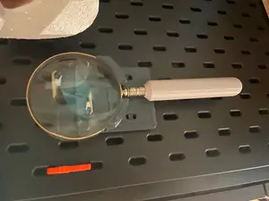Ikea Skadis magnifying glass holder
