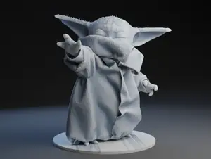 Baby Grogu using the force.