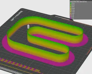 Bambu slicer max flow test tower for X1C