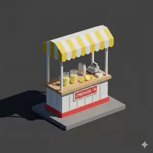 Low Poly Lemonade Stand