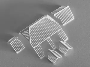 VICTORIAN MANSION ROOF RAFTERS HO (1/87th) SCALE
