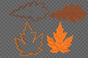 oak and maple leaf cookie cutter