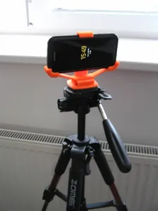 Phone holder for tripod