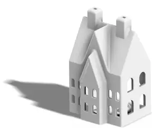 Small house with tea light holder