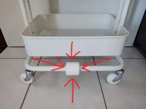 IKEA HACK anti robot vacuum cleaner for sideboard RÅSKOG
