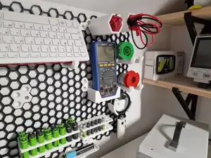 Honeycomb storage wall accessories: magnifier, cablebox, OWON B35T holder