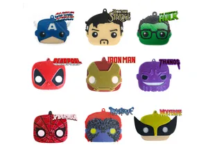 SUPER HEROES/VILLAINS KEYCHAINS FUNKO POP STYLE