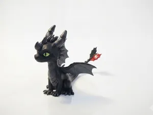 Toothless Dragon Figurine Cartoons 3D Printable