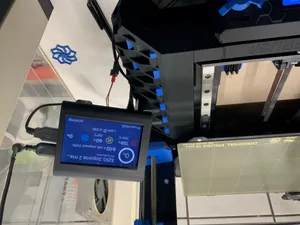 A mount for the HyperPixel Touch Screen designed to mount unto the Ultimate Prusa Casing.