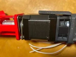 End-cap for Nema 17 motor with fan and GX12 connector