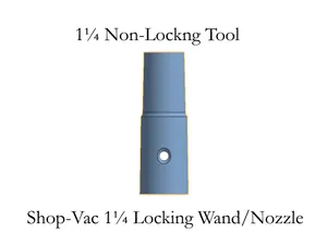 Shop-Vac 1¼" Locking End to Non-Locking End