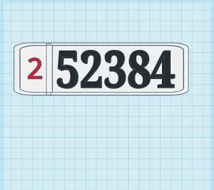 Number plate (not a keychain, just for decoration)