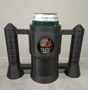SpaceRocket no/one/two handed can holder with a cap