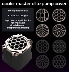 cooler master elite pump cover with swappable inserts
