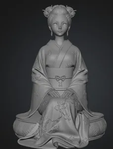 geisha seduta