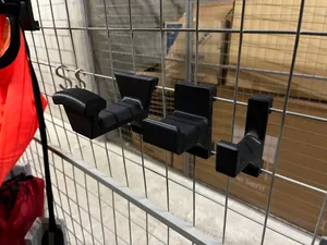 Mesh Hooks for Basement Dividers