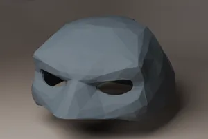 Low poly Batman cat mask