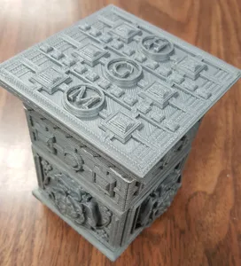 Top with Space for Initials for The Tudor Rose Box (with secret lock) by Loubie3D