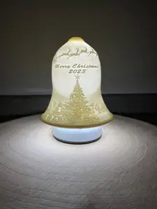 Litophane Christmas Bell Decoration For LED Candle YEAR 2023 / WITHOUT YEAR- ENG+CZE