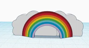 Rainbow with Clouds