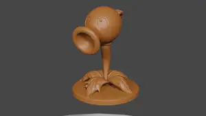 Plants vs Zombies inspired, Peashooter, Tabletop DnD miniature