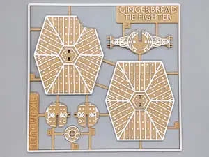 Star Wars Gingerbread TIE Fighter Kit Card