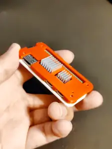 Raspberry Pi Zero 2 W screwless slim case - Two heatsinks